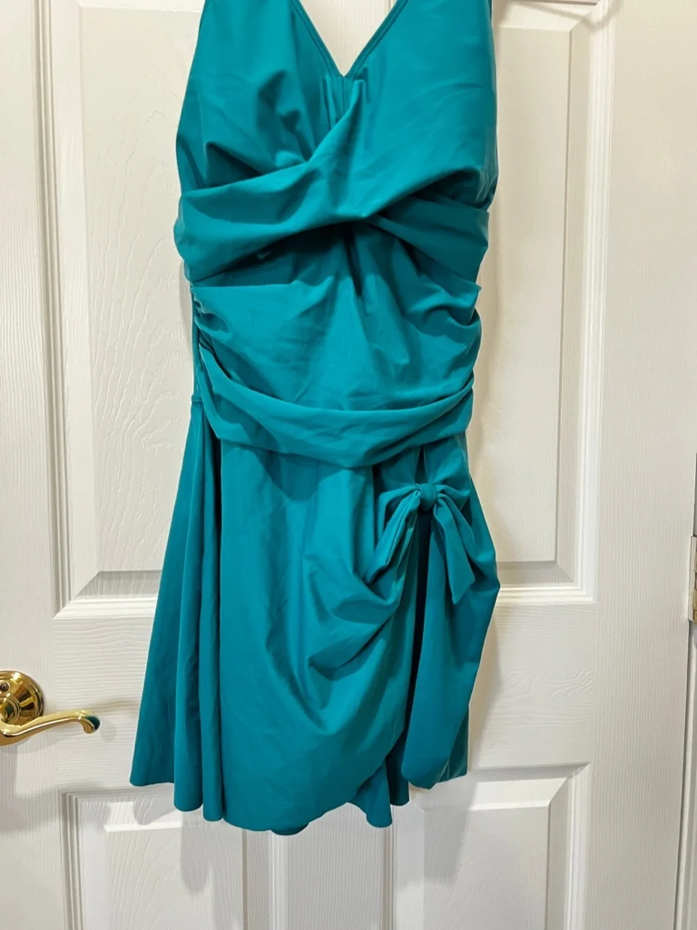 Blooming Jelly Plus Size XL Swim Dress Swimsuit One Piece Tummy Control Teal